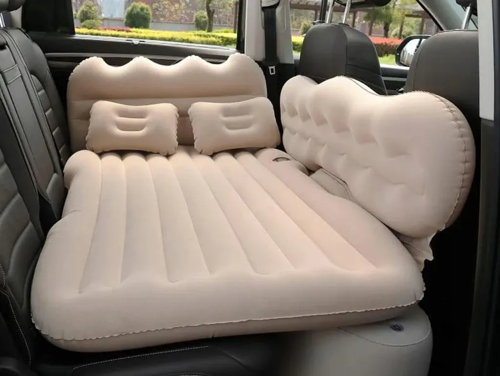 Materasso Gonfiabile Auto EDIBAZZAR Beige con Pompa | Letto Camping - 8