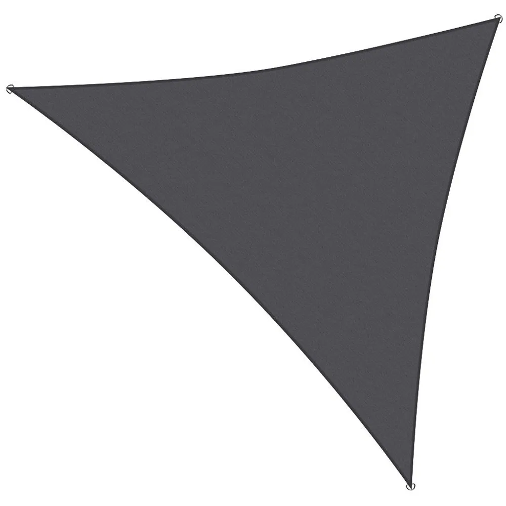 ProGarden Voile d'ombrage triangulaire gris foncé 3x3x3 m en PEHD