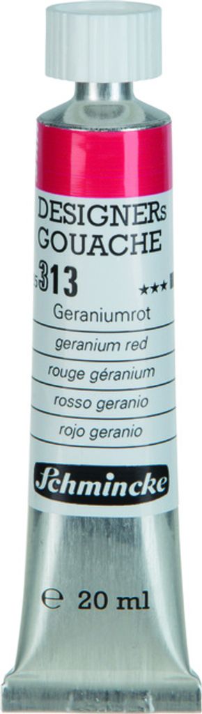 Schmincke DESIGNERs GOUACHE - 20ml Tube - Geraniumrot 25 313 007