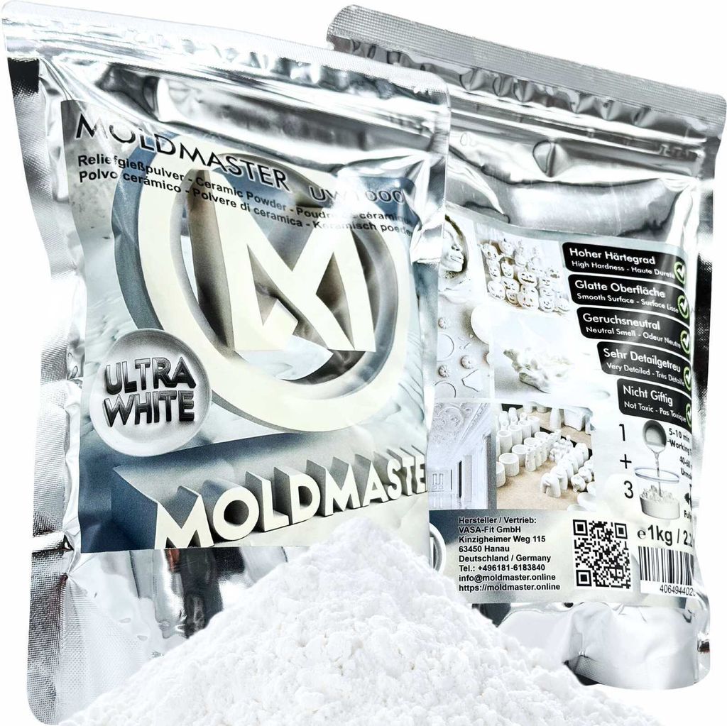 Dipoxy MoldMaster Gießpulver weiß Reliefgießpulver 5kg für Produktbild
