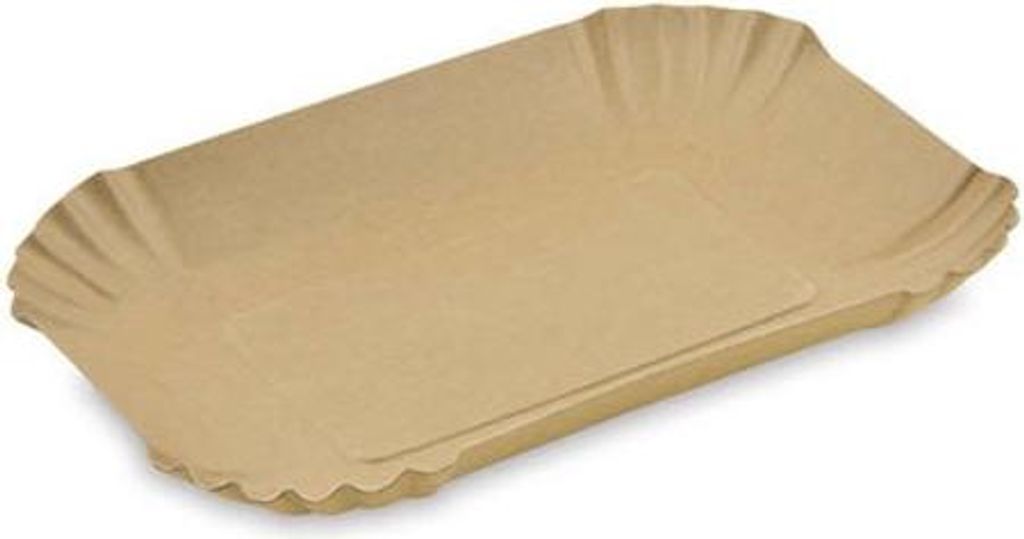 Tiefes Kraftpapiertablett 18 x 13 x 3 cm 250 Stück.
