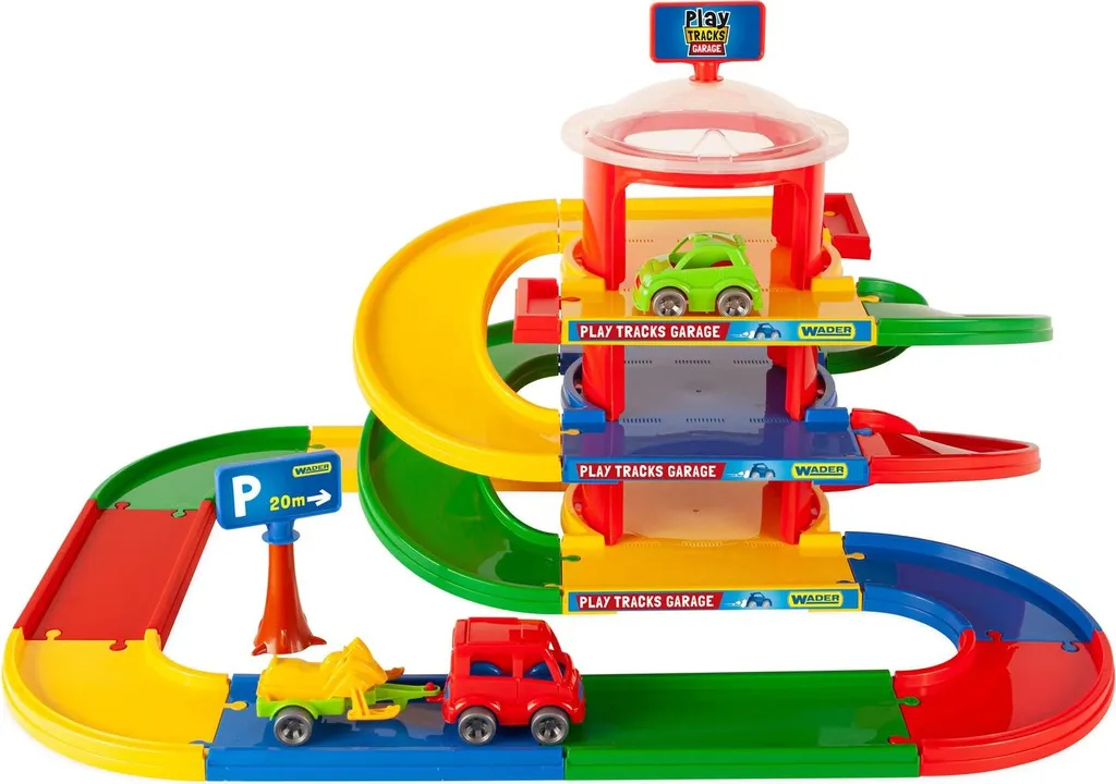 Parking de jeu pour enfant 3 étages avec pistes et petites voitures