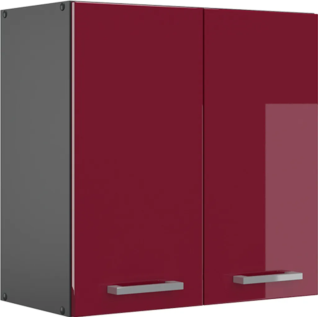 Vicco Pensile da cucina R-Line, 60 cm, Rosso lucido/Antracite