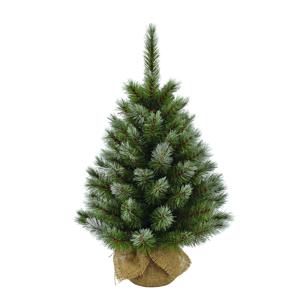 Triumph Tree Pittsburgh Künstlicher Weihnachtsbaum in Jutesack - H90 x Ø56 cm - Grün Frosted