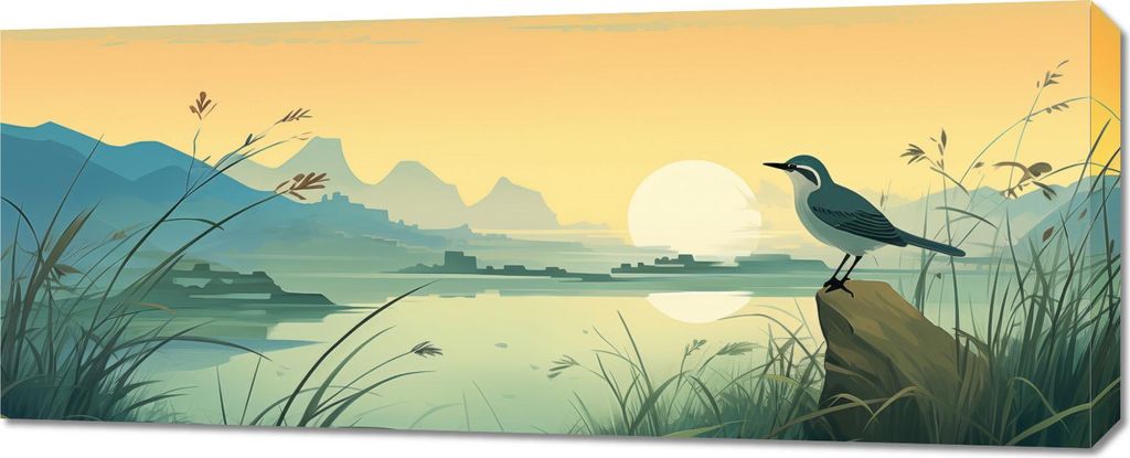 Bild 100x40cm Dämmerung über dem Uferheiligtum