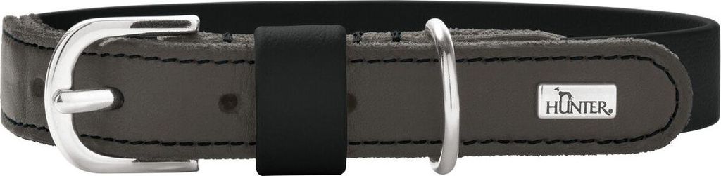 Hunter Halsband Wolmar schwarz/grau, Größe: M / 55 cm / Breite: 2,4 cm