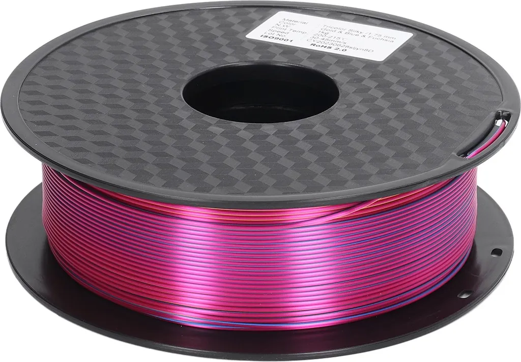 Filament PLA 1,75 mm Multicolore à Effet Soyeux pour Impression 3D Créative