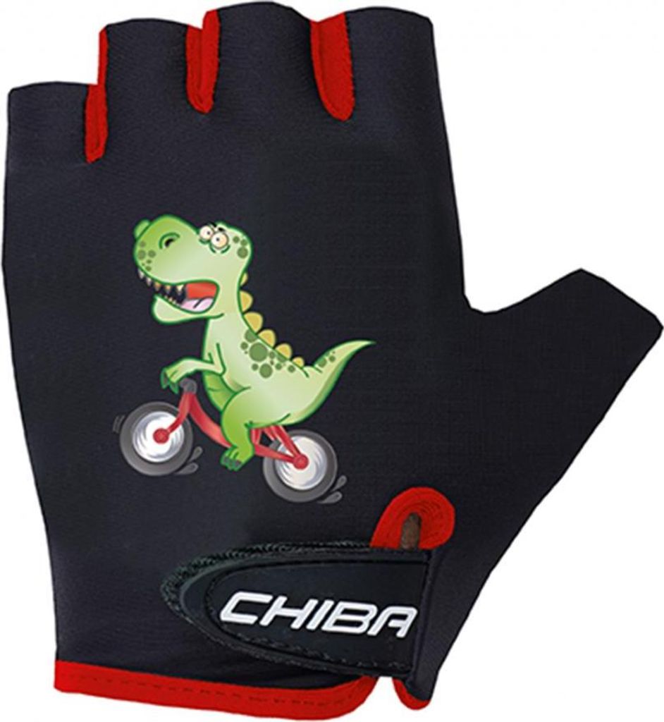 CHIBA Cool Kids - Kinder Radhandschuhe XS Dinosaurie, atmungsaktiv & griffig