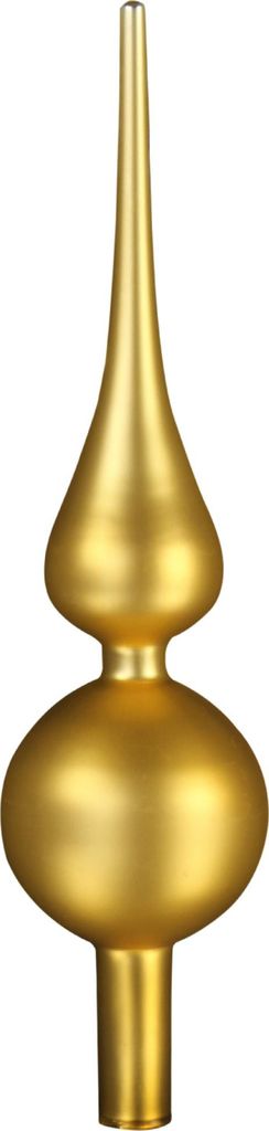 com-four Christbaumspitze in goldfarben matt, Weihnachtsbaumspitze aus echtem Glas für Weihnachten, Tannenbaumspitze für Ihren Christbaum, 28 cm