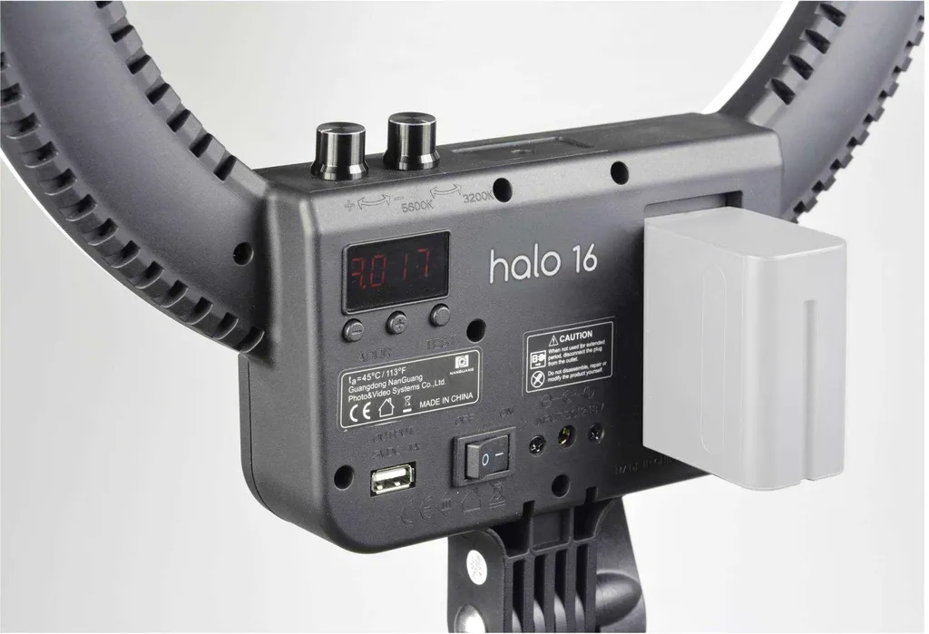 Nanlite Halo 16 Ring Light Réglable 3200-5600K pour Studio Photo - 2
