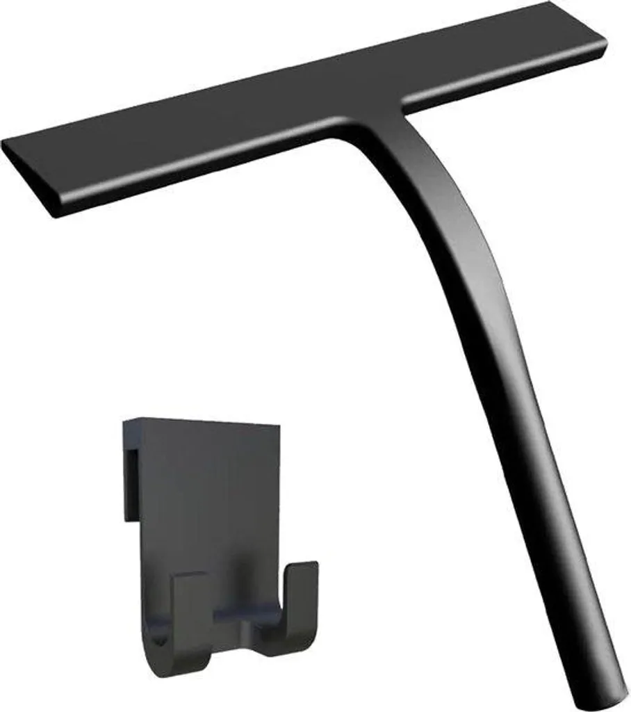 Racleur de douche silicone noir : fini le calcaire sur vos vitres !