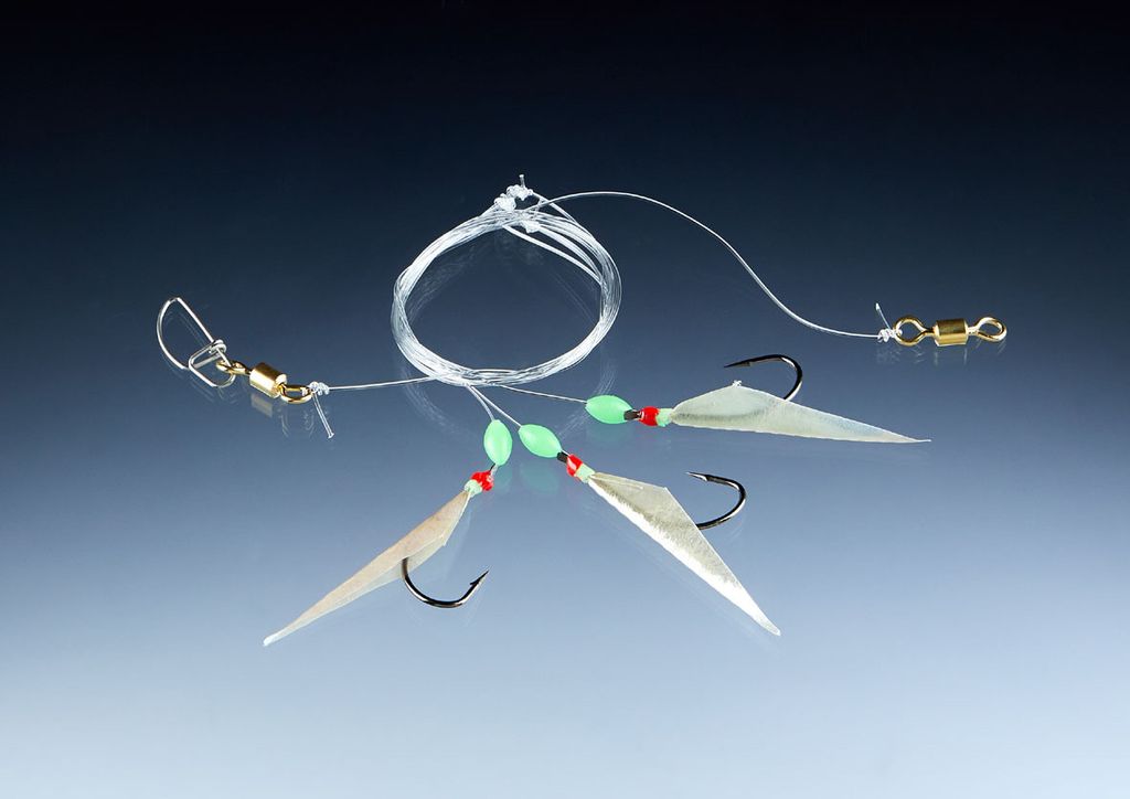 Balzer Cod-/Coalfish System, echte Fischhaut, mit 3 Haken, 7/0