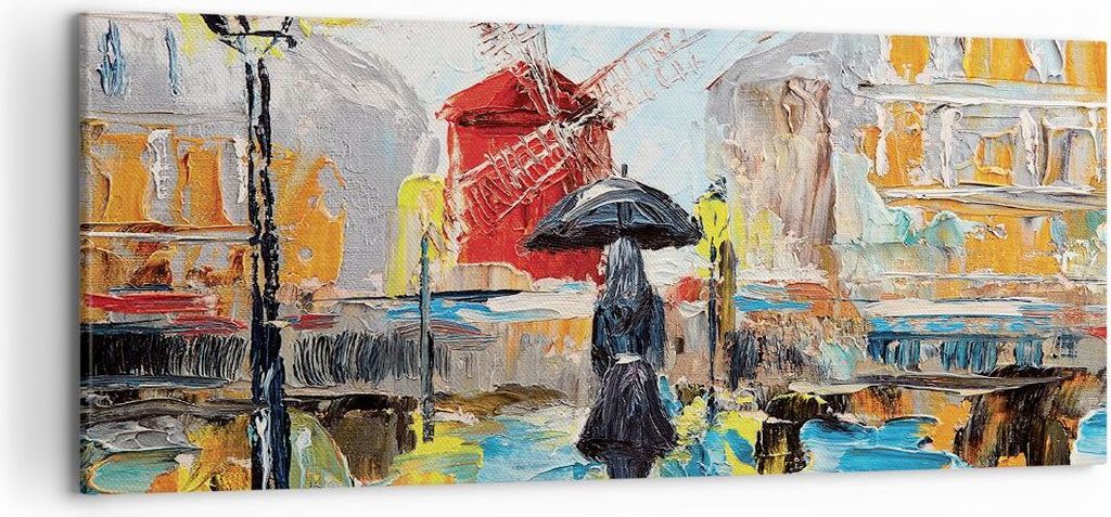 Bild auf Leinwand - Leinwandbild - Einteilig - Frau Bild Öl - 120x50cm - Wand Bild - Wanddeko - Wandbilder - Leinwanddruck - Bilder - Wanddekorati...