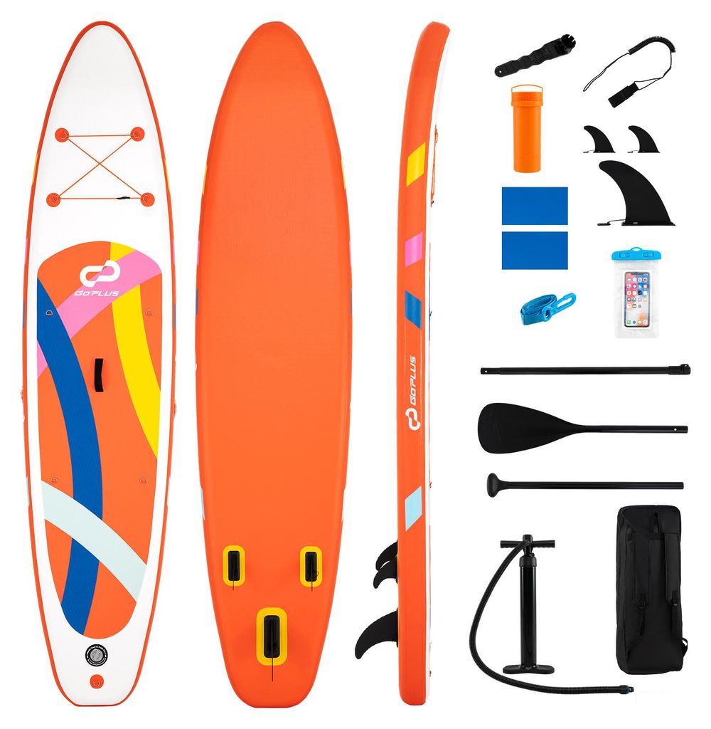 COSTWAY Stand Up Paddling Board, 336 cm SUP Board mit komplettem Zubehör für 2 Personen, aufblasbares Paddle Board für Anfänger & alle Könnens...