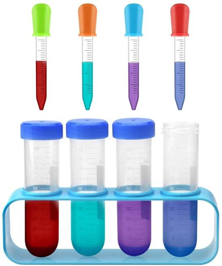 Kit pipettes laboratoire enfant : 9 pipettes plastique et tubes 5ml