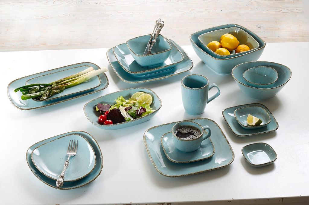 Dessertschale eckig 14cm blau Casa Produktbild 