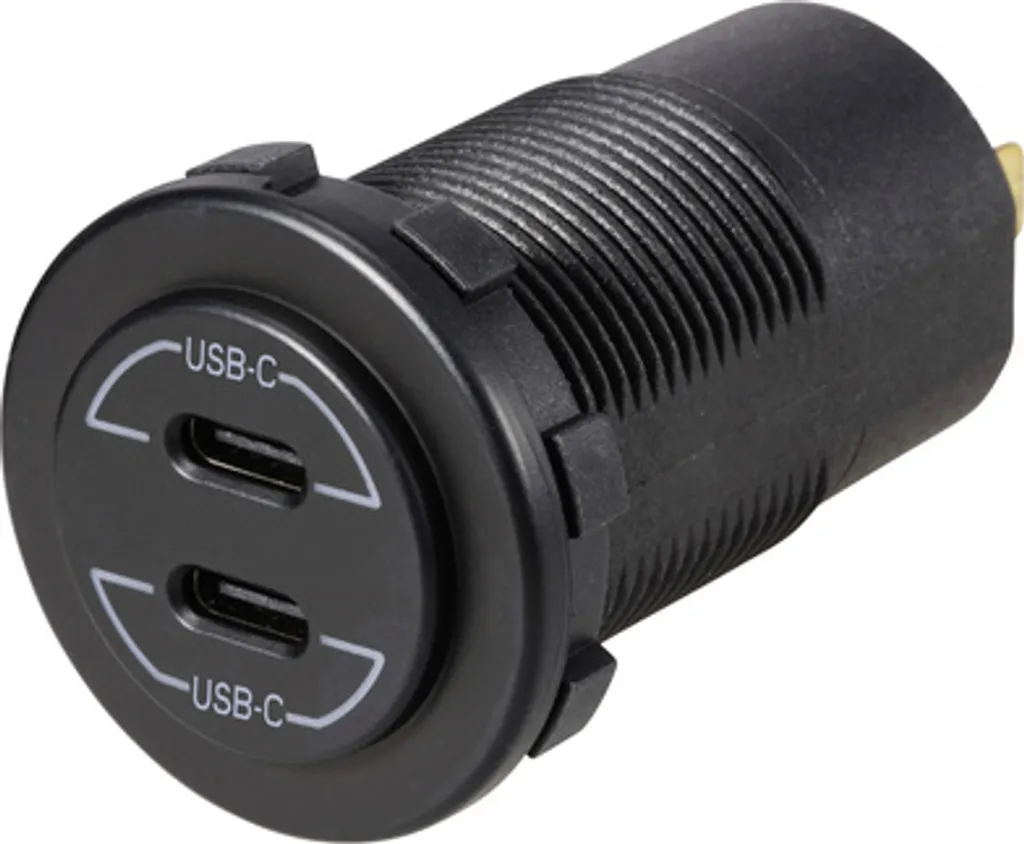Chargeur USB-C Encastrable 60W Double Port 12-24V DC pour Camping-Car