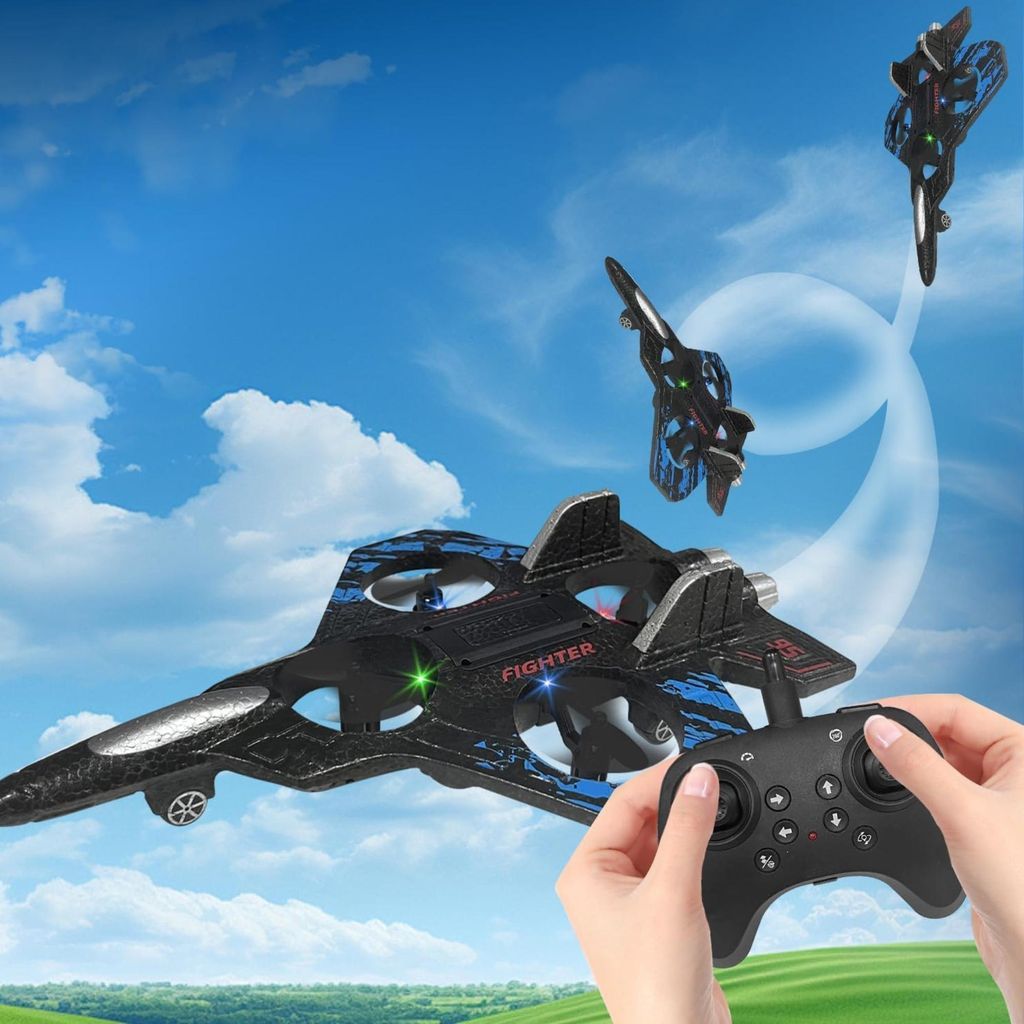 Mini Drone Pour Enfant – Télécommandé Avec LED, Rotation 360°, 2 Batteries, Maintien D'altitude – Débutant Dès 6 Ans – Noir