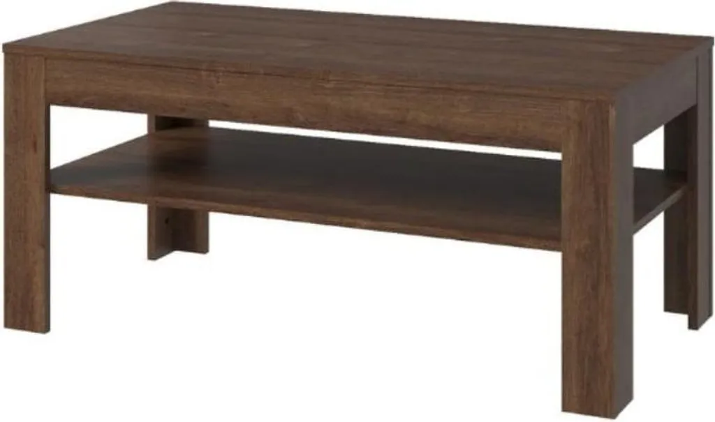 Banc rectangulaire avec étagère Brass pour salon moderne - 100cm