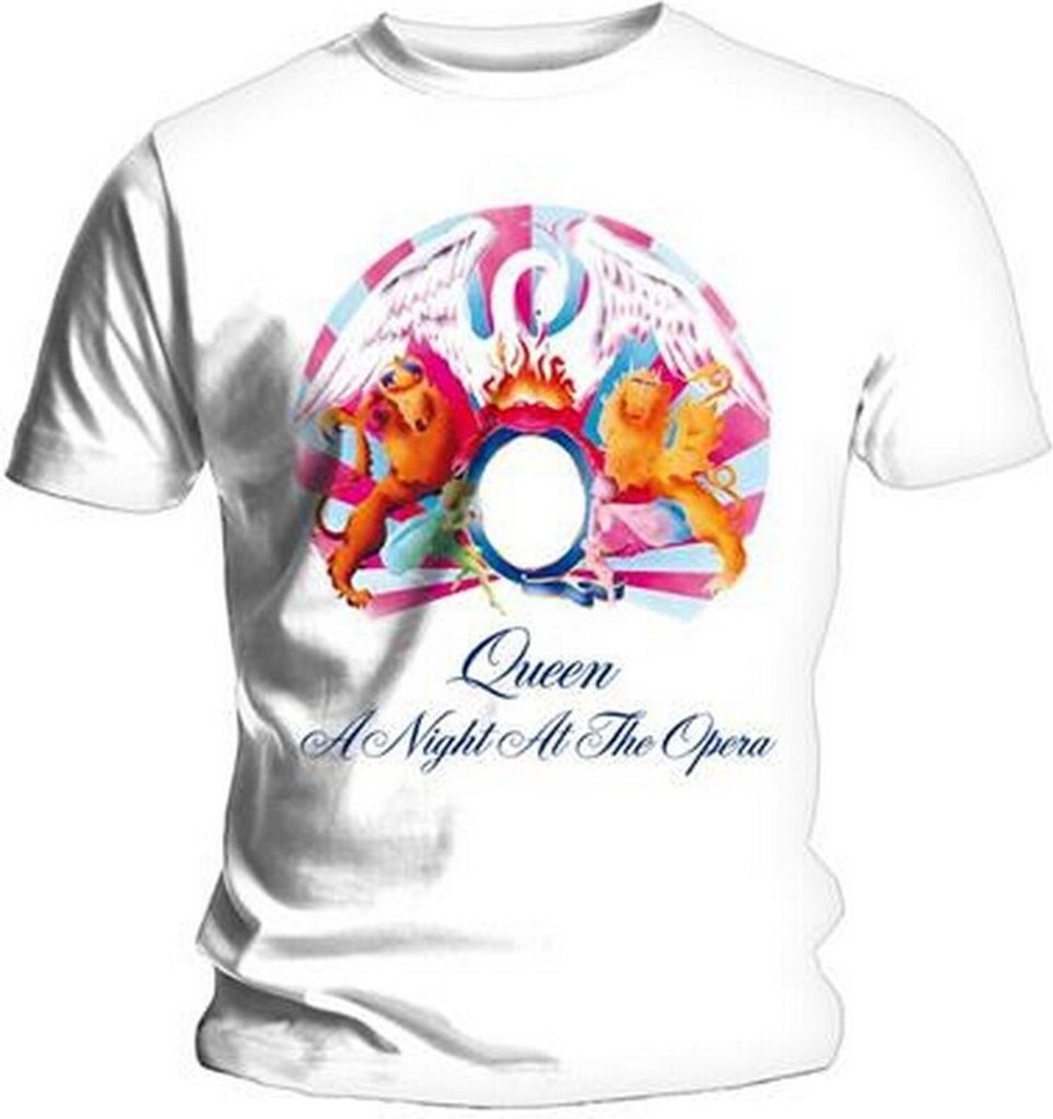 Queen - "A Night At The Opera" T-Shirt für Herren/Damen Uni RO2674 (L) (Weiß)