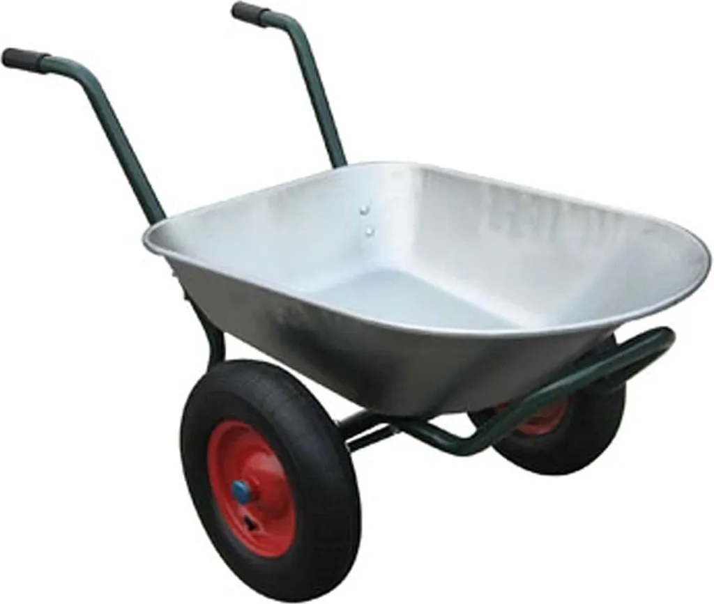 Brouette 2 roues 66 litres idéale pour déplacer bois terre et végétaux