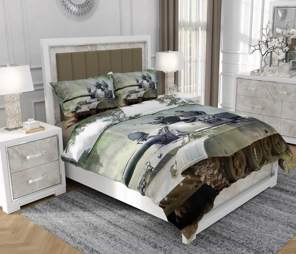 Biancheria da Letto SOVIO 160x200 Multicolore | Cotone Naturale 100%