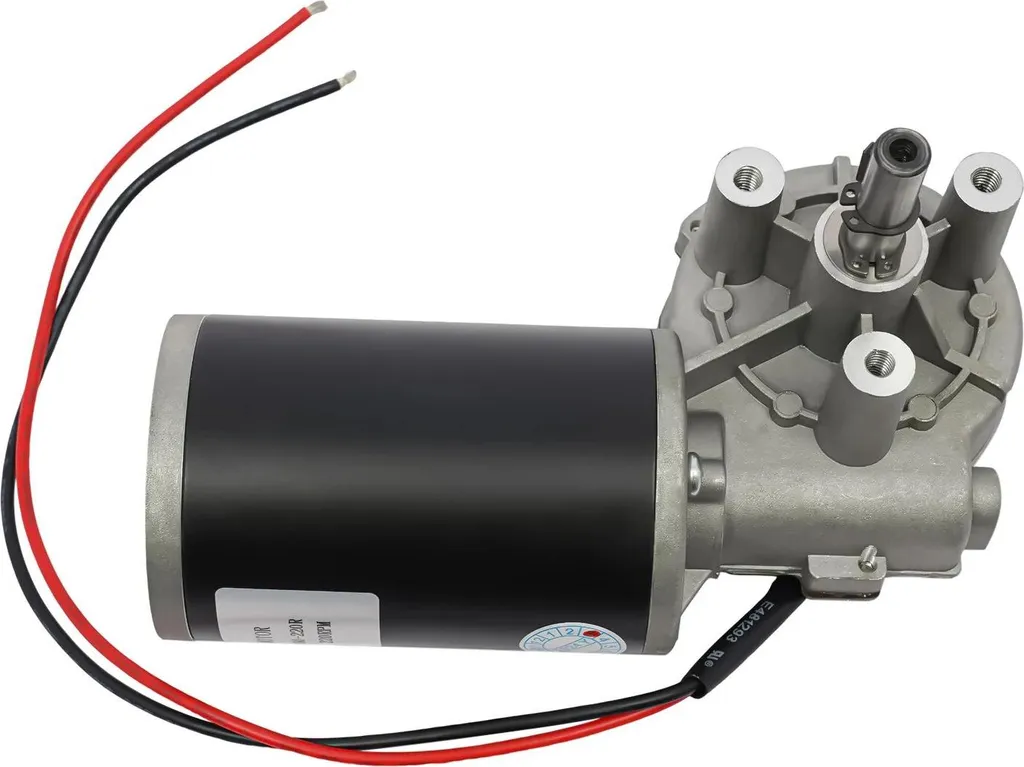 Motoriduttore DC 12V 220 RPM Nero | Efficienza per Automazione Industriale