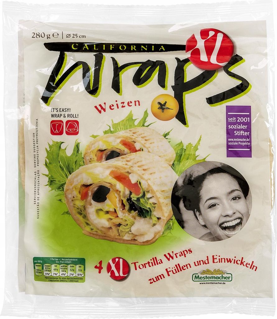 Tortilla pszenna Ben 280 g 4 sztuki Immagine del prodotto 