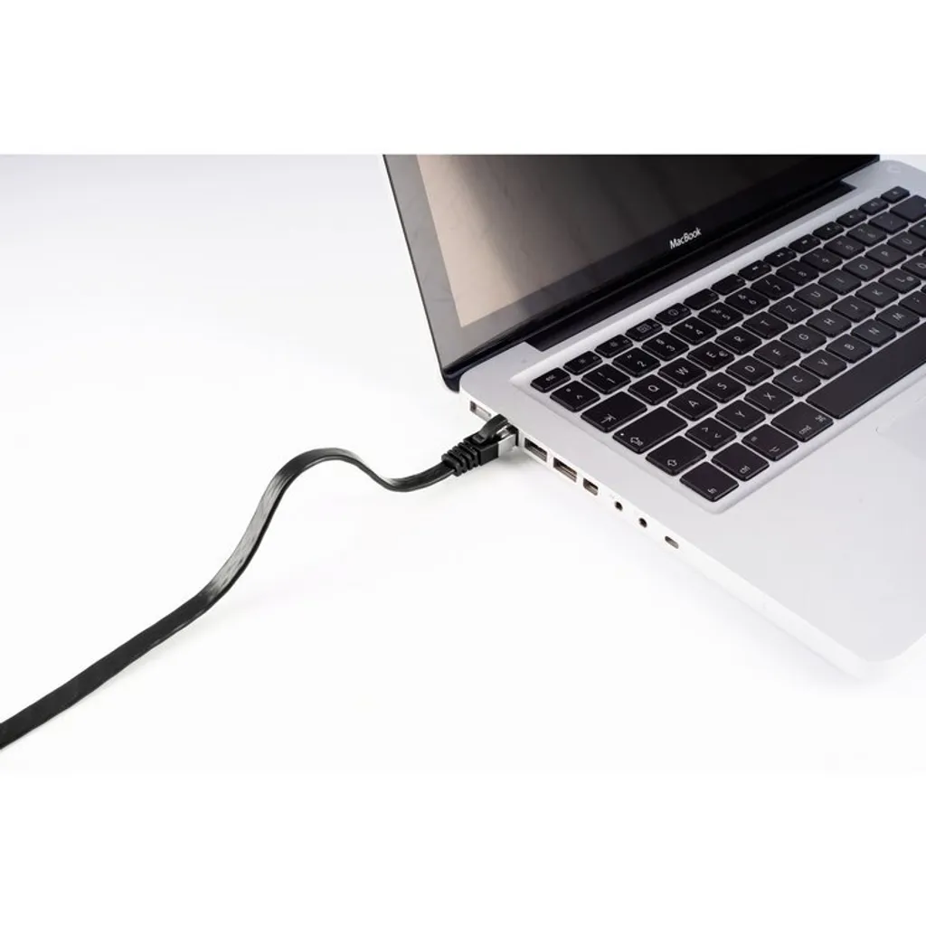 Shiverpeaks BASIC-S Cavo Rete Piatto 7,5m Cat 6A | Bianco/Nero 10Gbps - 5