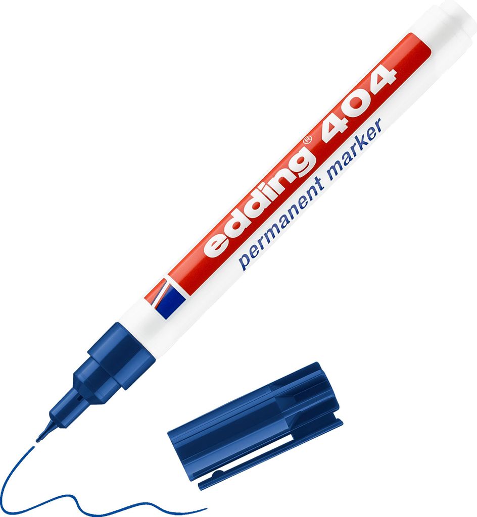 Edding 404, Blau, Rundspitze, Blau, Weiß, Kunststoff, 0,75 Produktbild 