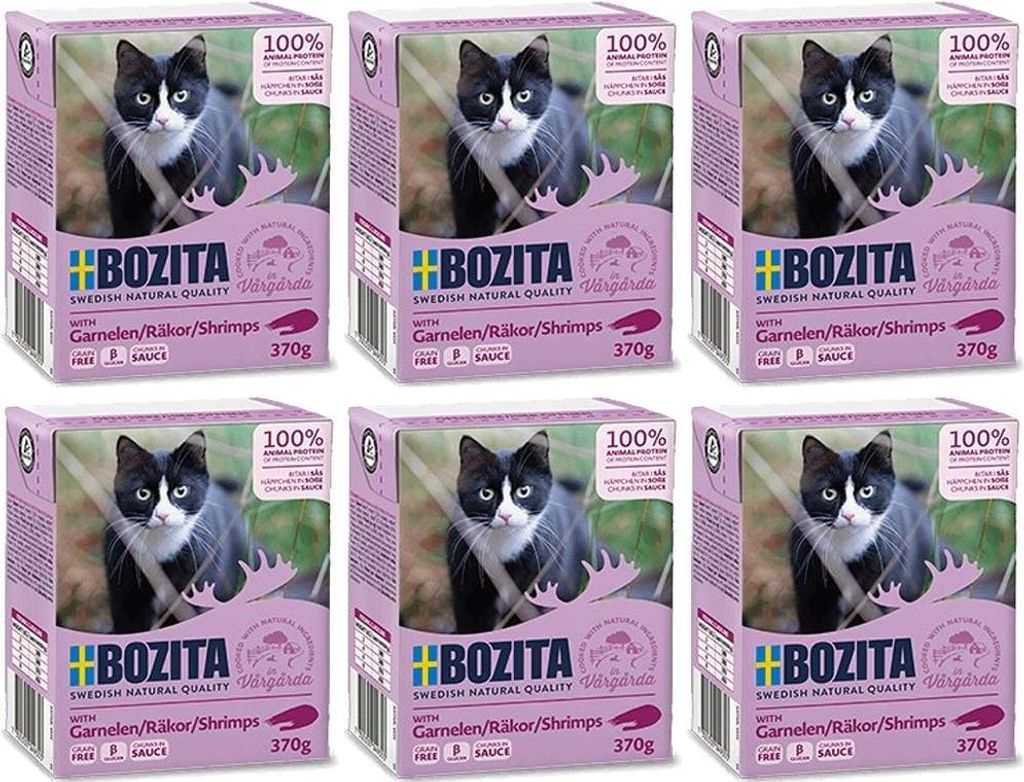 Bozita 370 g x 6, bouchées pour chat à la sauce aux Image du produit 