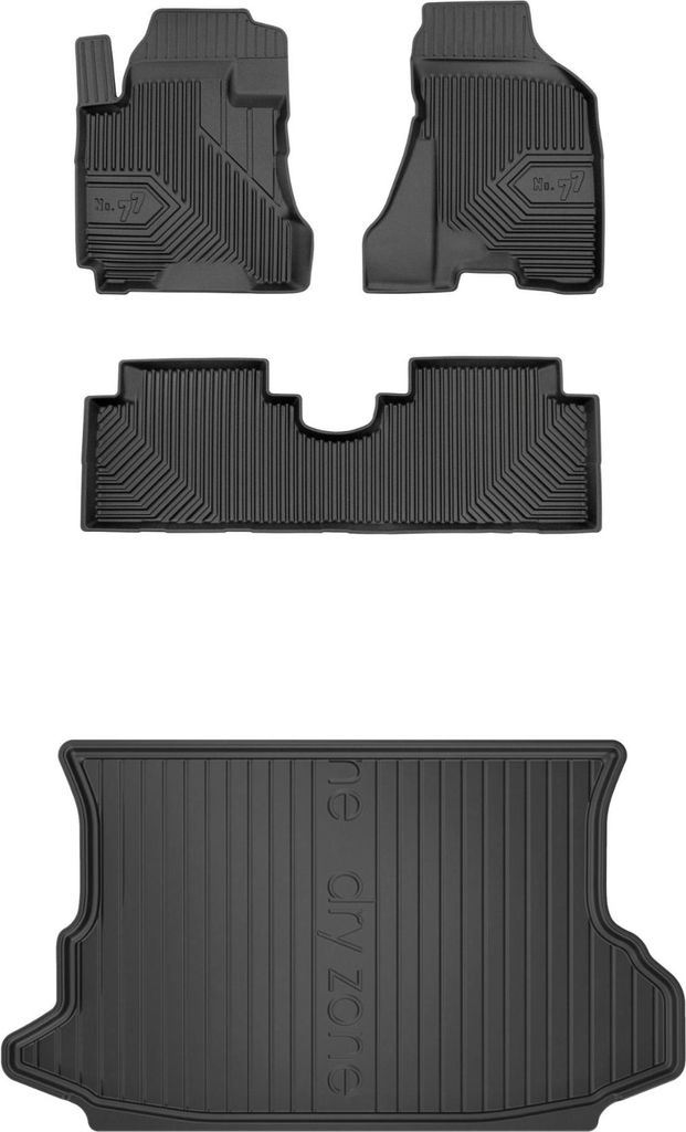 FROGUM Gummimatten Auto Fußmatten + Kofferraummatte für Hyundai Tucson I 2004-09