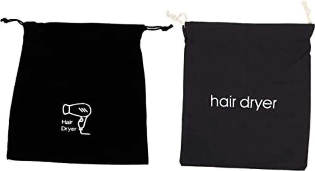 Organizzatore Phon da Viaggio 2 Pezzi - Sacchetti Canvas con Coulisse