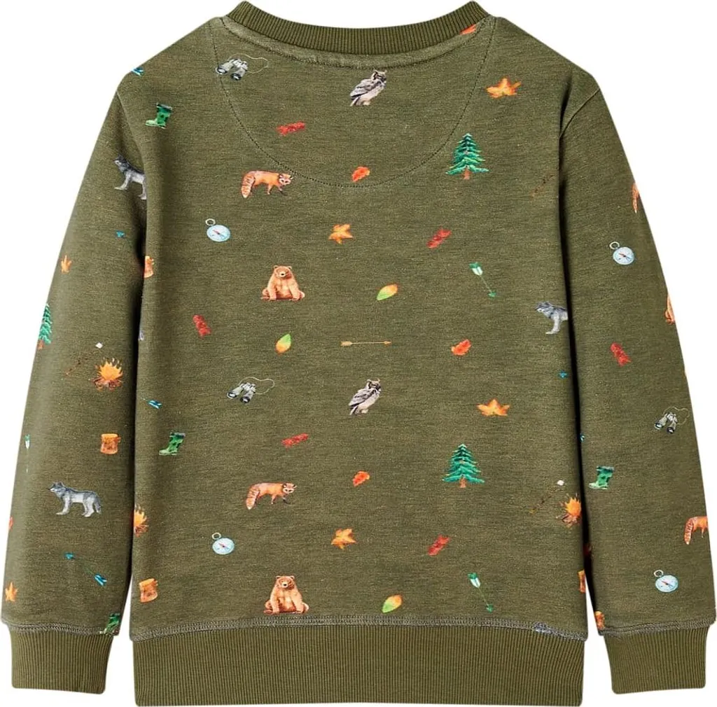 vidaXL Felpa Khaki Taglia 128 - Morbidezza e Stile per Bambini