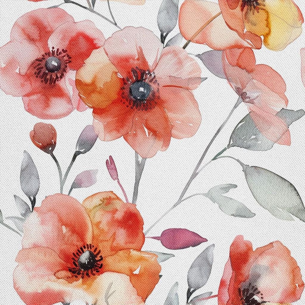 OUTDOOR DEKOSTOFFE OXFORD - Motiv Blumen I DX5113