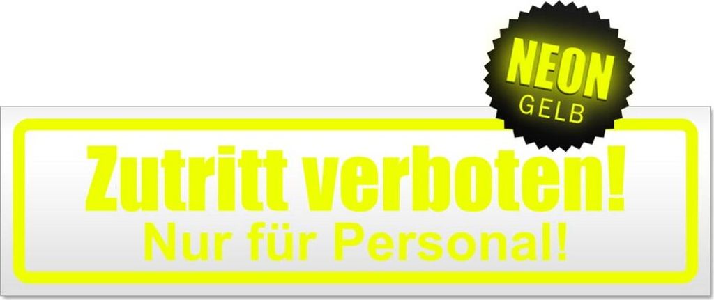 Zutritt verboten nur Personal Magnetschild Schild magnetisch