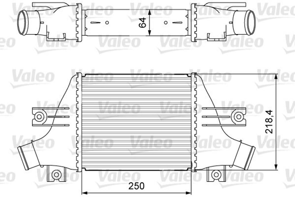 VALEO 818638 Ladeluftkühler LLK für MITSUBISHI ASX (GAW) Produktbild 