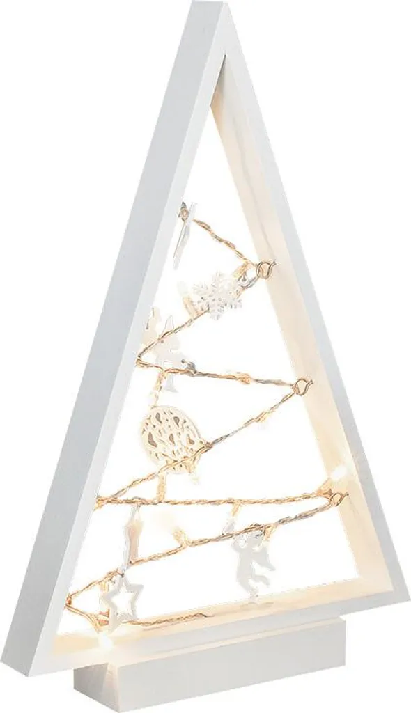 Sapin de Noël bois sans fil fini les câbles encombrants avec 15 LED