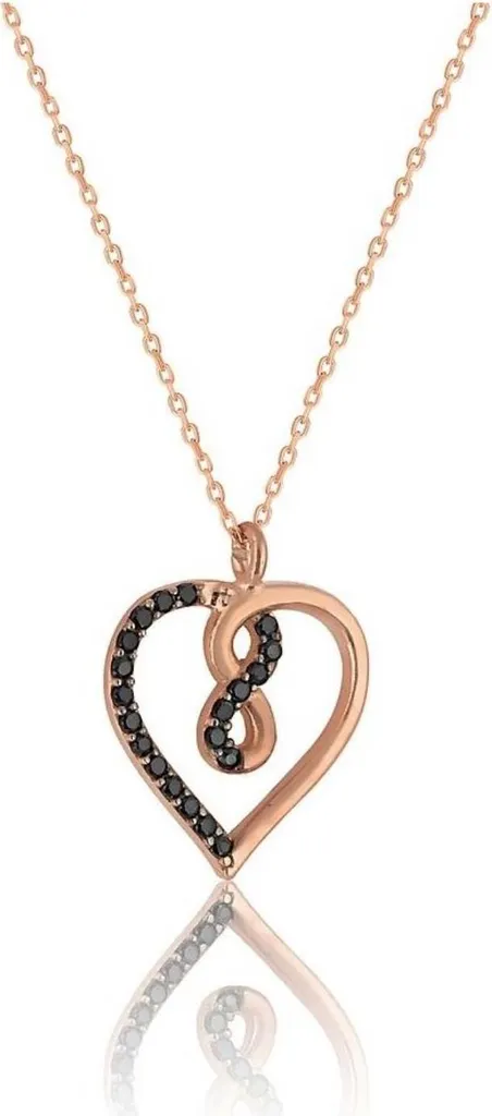 Collier cœur infini argent 925 - Bijou anti-oxydation pour peau sensible
