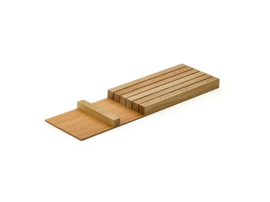 Organizer Coltelli Rovere Chiaro | Design Minimal per Cassetti Moderni