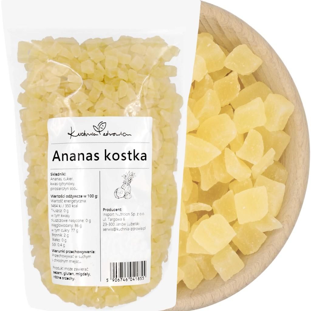 Ananas Kandiert Würfel 500 g Trockenfrüchte Süß Snack Produktbild 