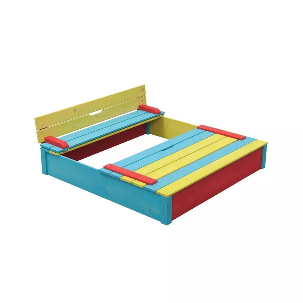 Bac à Sable en Bois Swing King 7850035 : Robuste, Coloré et Sécurisé