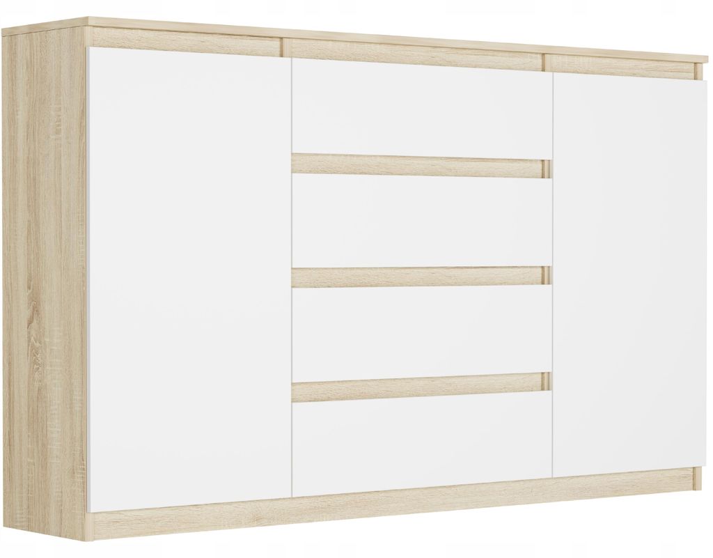 Komoda 160 cm zásuvky dveře skříňka FRAMIRE R-160-S4 sonoma Obrázek produktu 