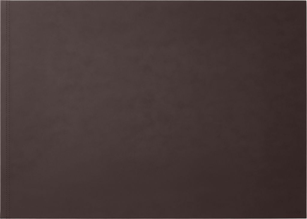 Schreibtischunterlage Leder Dunkel Braun cm 70x50 - Struktur aus Stahl Gleitschutz - Doppelte Nähte - Hergestellt in Italien