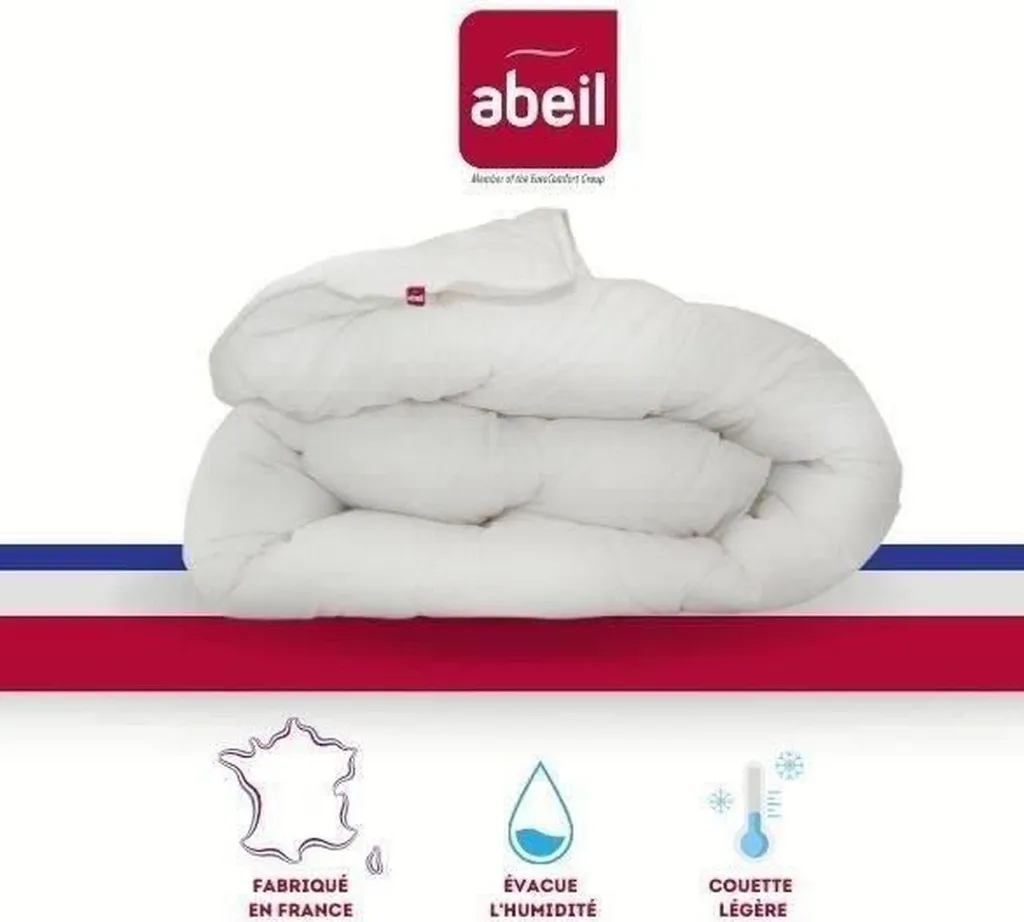 Couette Abeil Iceberg 200g/m² blanche 220x240 cm pour lit deux personnes