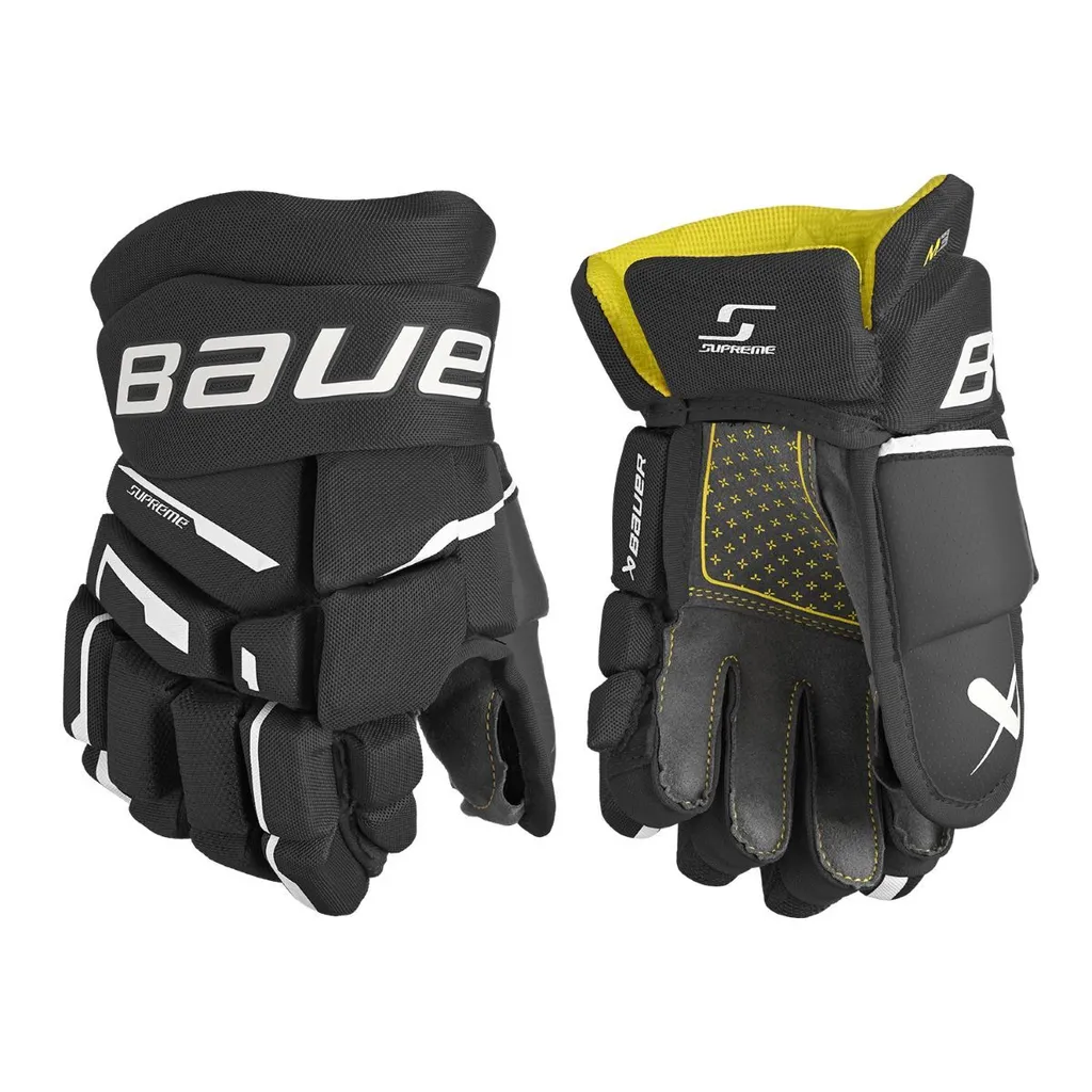 Gants Bauer Supreme M3 JR 10" avec protection anatomique noir blanc