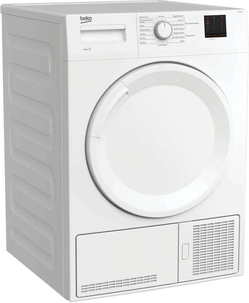 Beko Kondenstrockner 8 KG Weiß Trommelinnenbeleuchtung DCU Produktbild 6