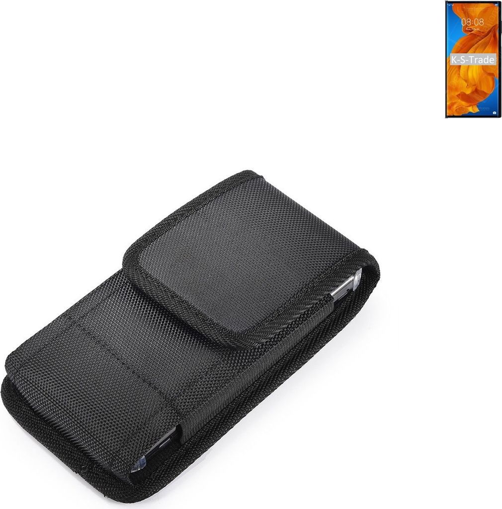 Holster Gürteltasche kompatibel mit Huawei Mate Xs Holster Gürtel Tasche wasserabweisend Handy Hülle Schutz Hülle Outdoor schwarz K-S-Trade
