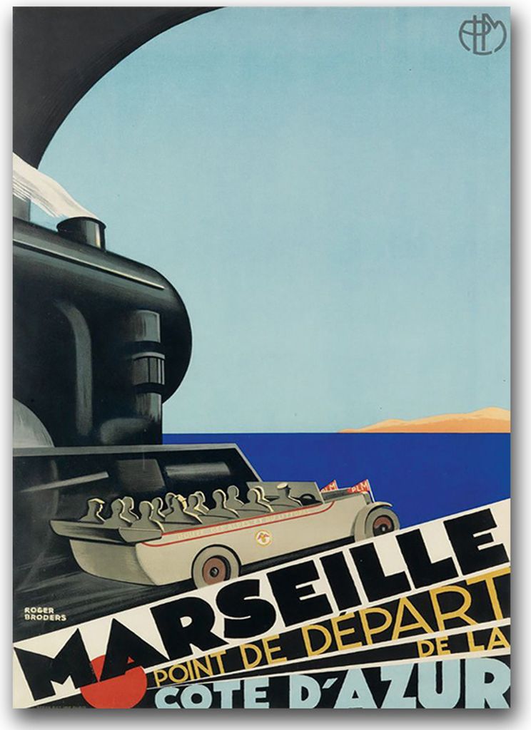 Poster - Canvas - Leinwand - 59,4 cm x 84,1 cm - Fotoposter - Leinwandkunst - Marseille Point de Depart