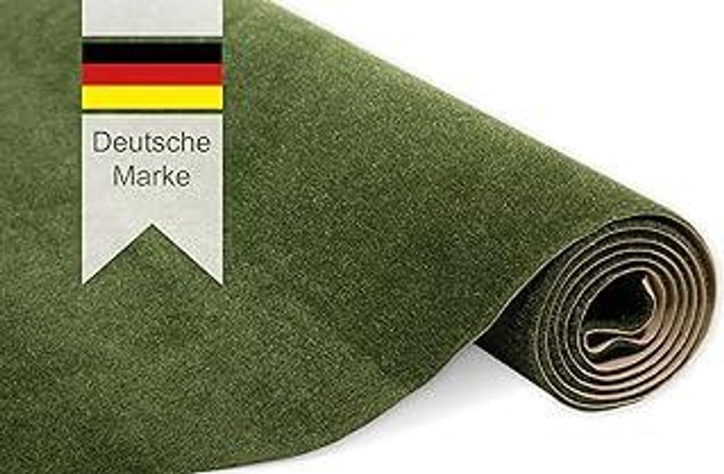 modellnatur Grasmatte 100 x 50 cm | Dunkelgrün | Kunstrasen für Modellbau, Modelleisenbahn Zubehör, H0 Gelände, Bastelprojekte und Bonsai-Deko ...